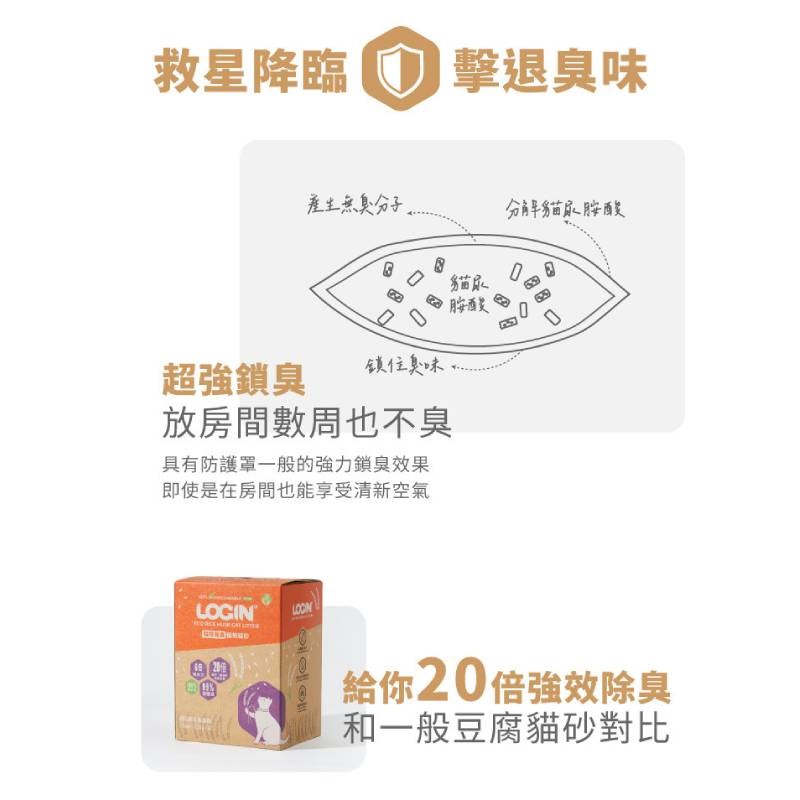 洛格除臭稻殼貓砂 2.5KG 貓砂 除臭 吸水 可分解