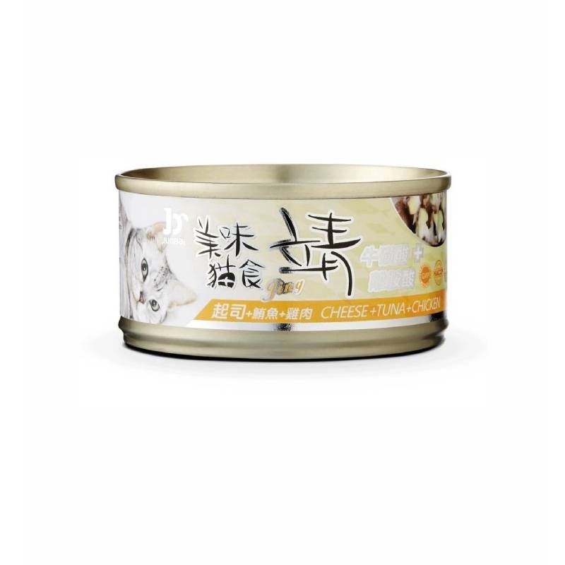 jing靖 美味貓罐80g 靖貓罐 貓罐頭 主食罐 貓食 餐罐 多方保健 挑嘴貓首選