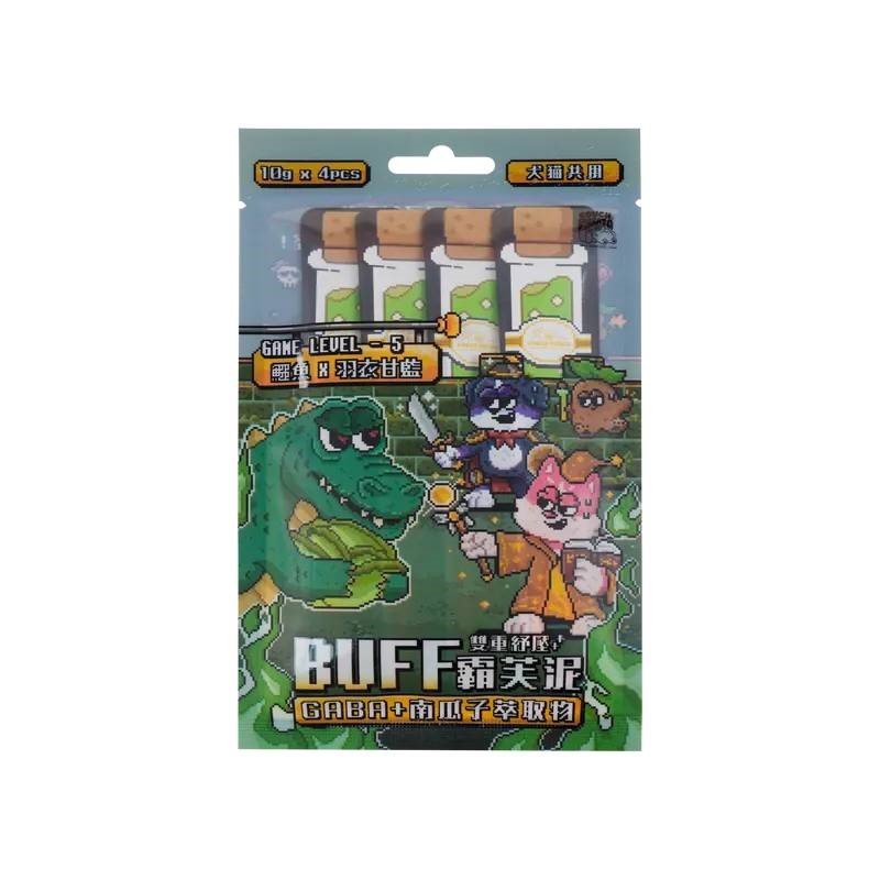 沙發馬鈴薯 犬貓 BUFF霸芙泥肉泥條10gx4入 貓肉泥 犬用肉泥 肉泥 犬貓零食 GABA南瓜子萃取 0添加 零食 寵物