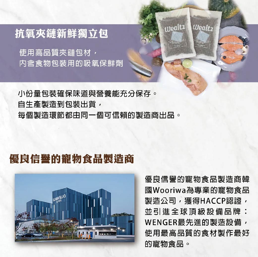 Wealtz 維爾滋天然無穀狗飼料 狗糧