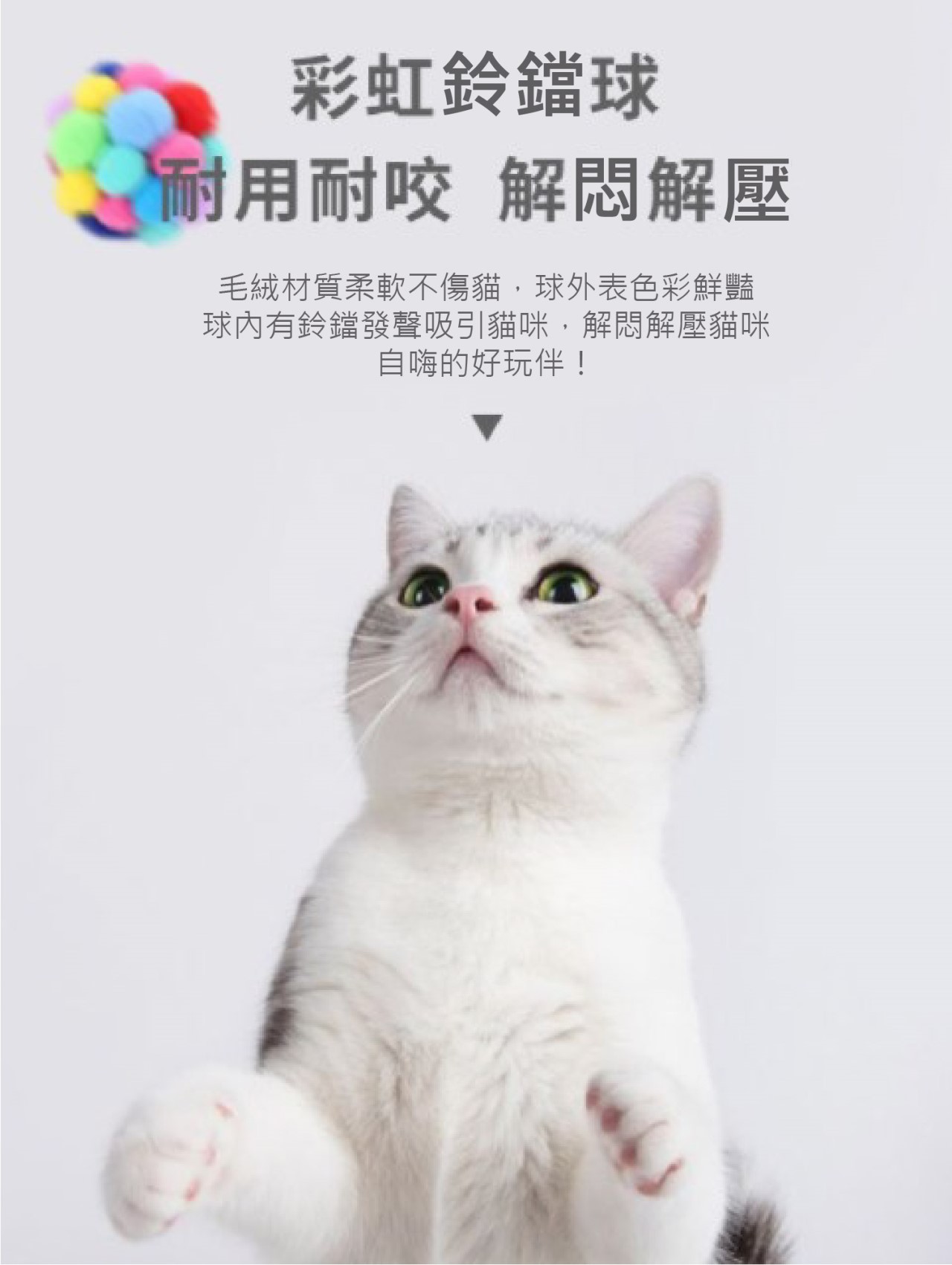 手做七彩鈴鐺球 潔齒玩具 寵物玩具