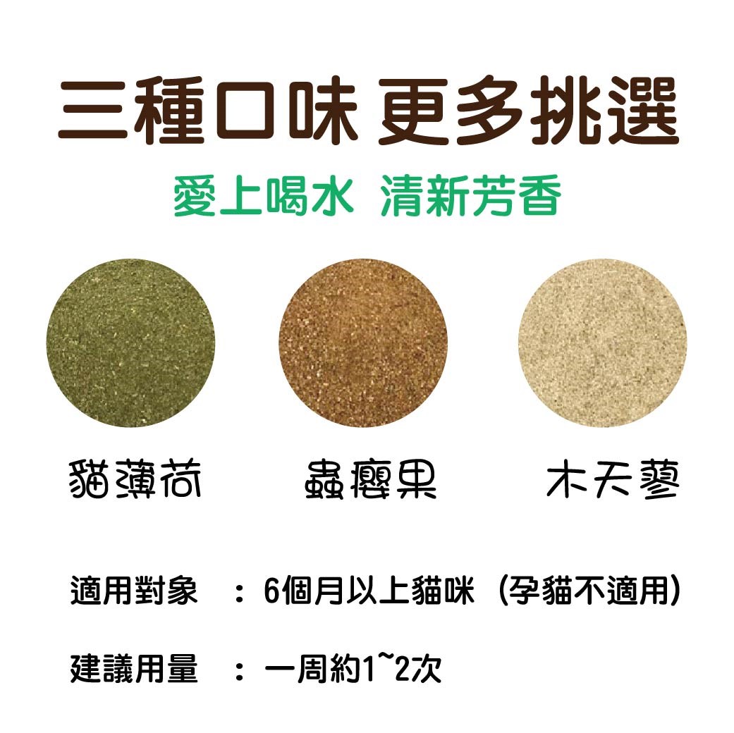 寵物部長 貓茶包 貓薄荷 木天蓼 蟲癭果 放鬆 紓壓 喝水 貓薄荷茶包 貓草茶 貓零食 貓用 寵物