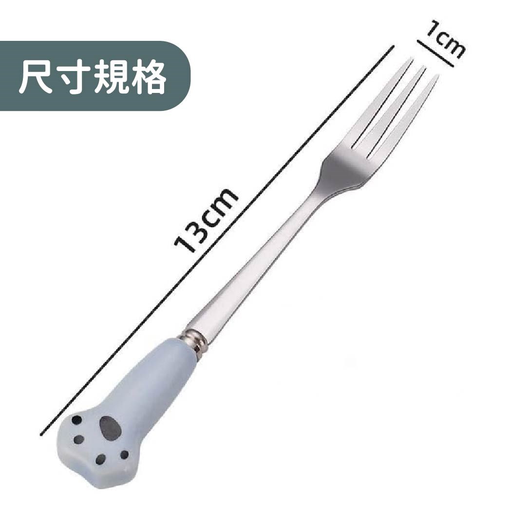 貓掌水果叉 不銹鋼水果叉 可愛貓爪 甜品叉 創意蛋糕 叉子 高檔水果簽 蔬果 叉子 廚房用品 甜點叉